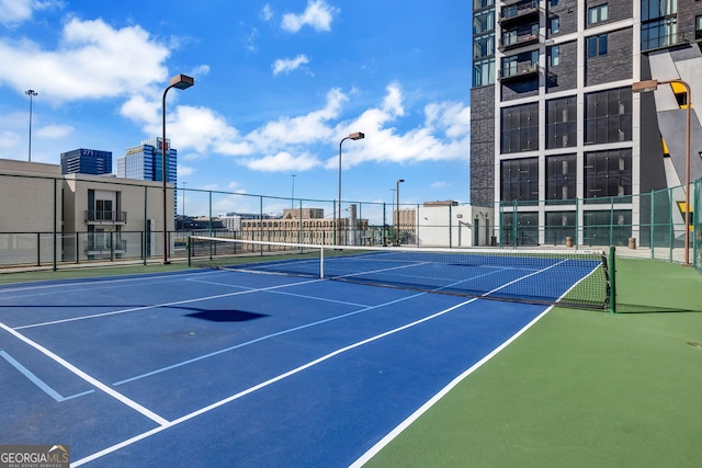 view of tennis court