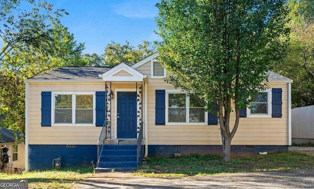 view of bungalow-style house