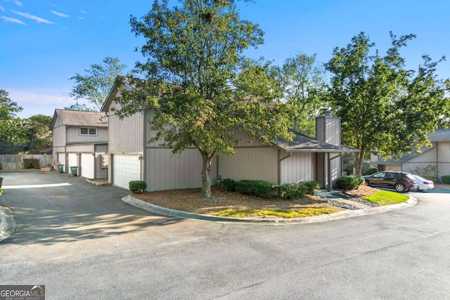 view of front of home featuring a garage