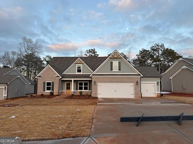 craftsman-style home featuring a garage