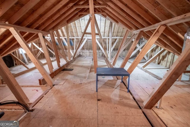 view of attic