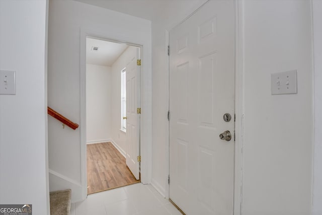 interior space featuring light hardwood / wood-style floors