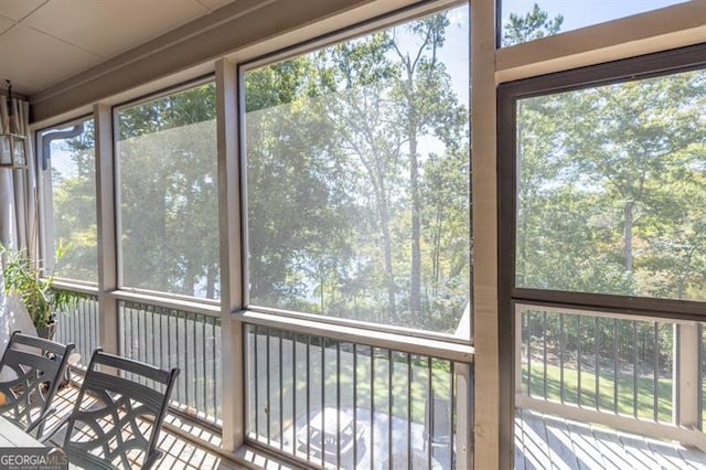 view of sunroom