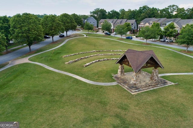 view of community with a gazebo