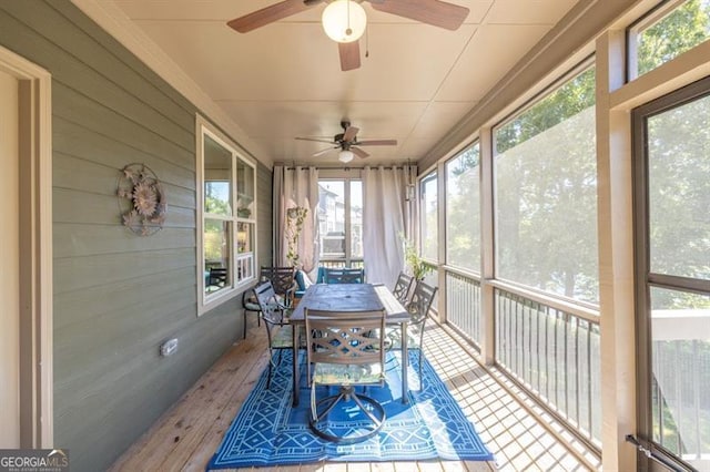 view of sunroom