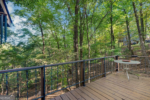 view of wooden deck