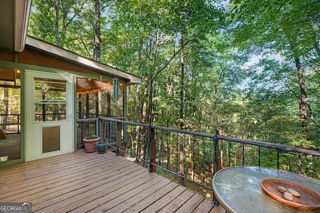 view of wooden terrace