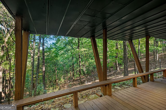 view of wooden deck