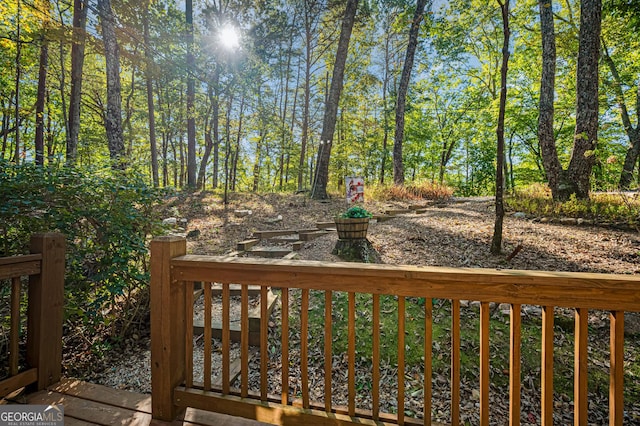 view of wooden deck