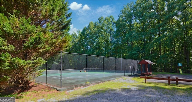 view of tennis court