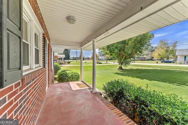 view of patio / terrace featuring a porch