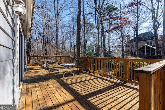 view of wooden terrace