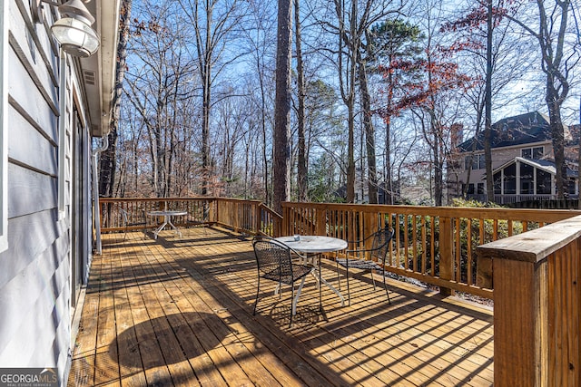 view of wooden deck