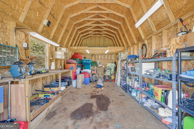 view of storage area