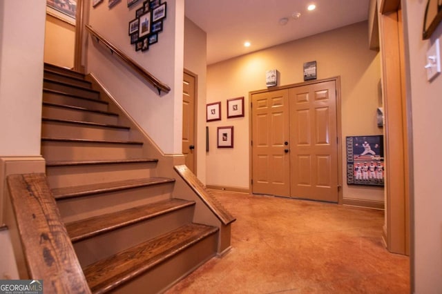 stairway with carpet