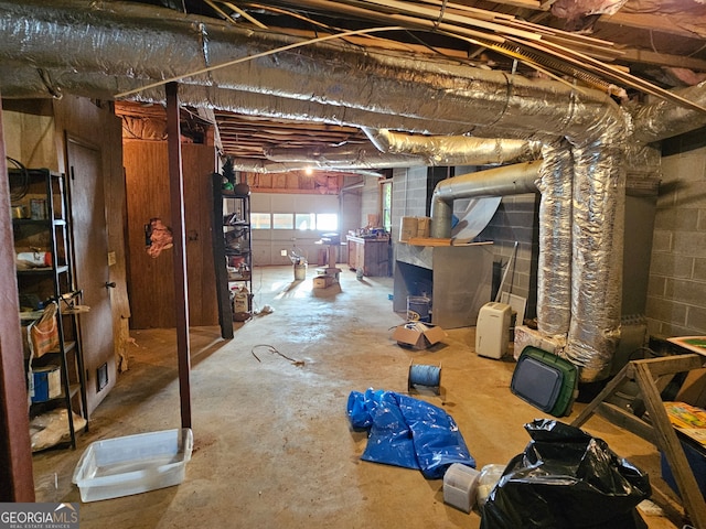 view of basement