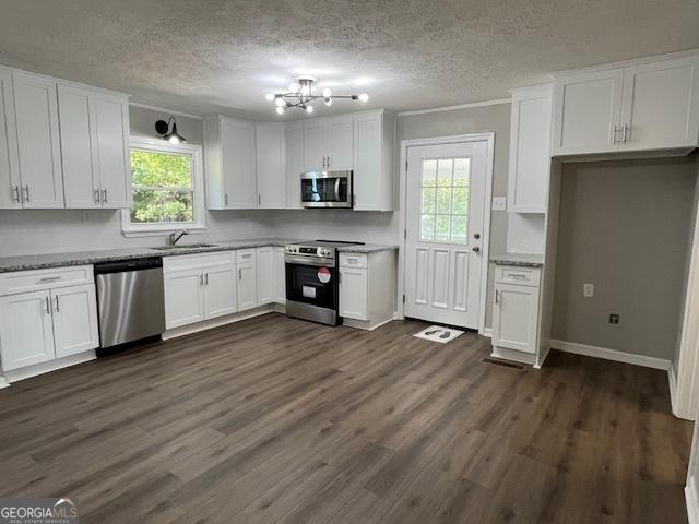 empty room featuring dark hardwood / wood-style flooring and plenty of natural light