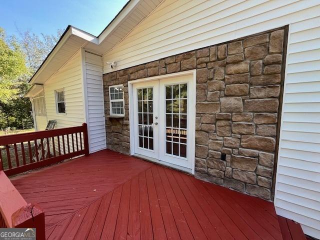 deck with french doors