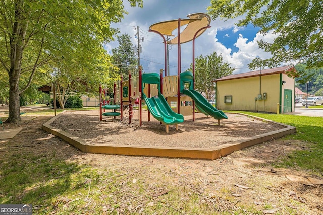 view of jungle gym