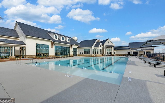 view of pool with a patio