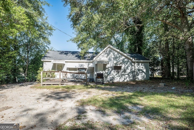 view of back of property