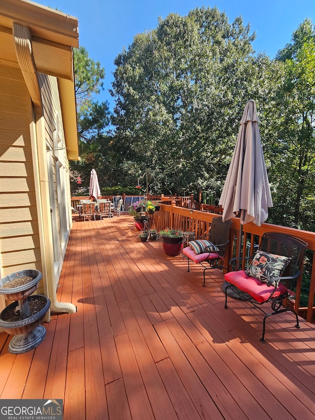 view of wooden terrace