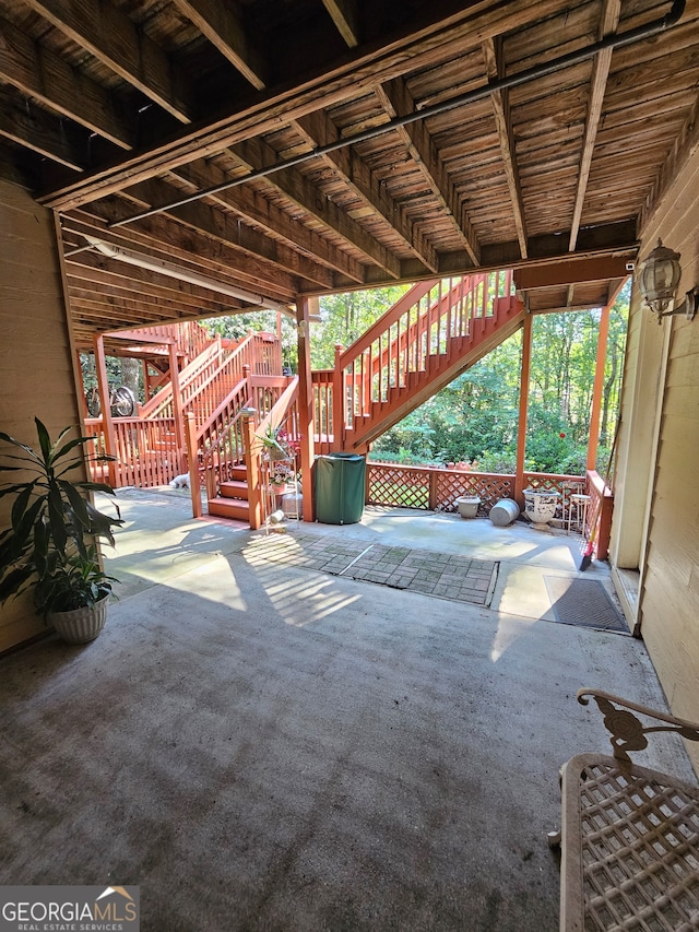 view of patio / terrace featuring a wooden deck