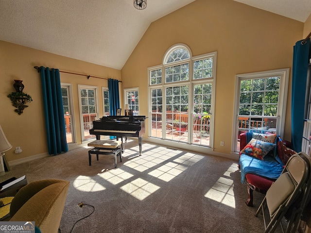 sunroom with vaulted ceiling