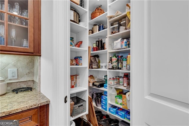 view of pantry