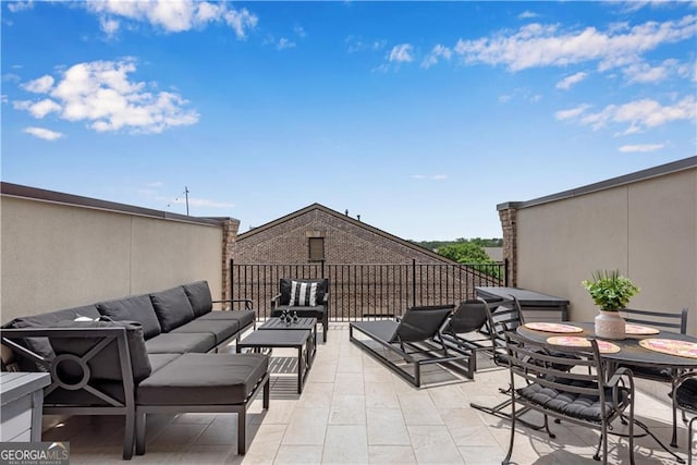 view of patio / terrace featuring outdoor lounge area