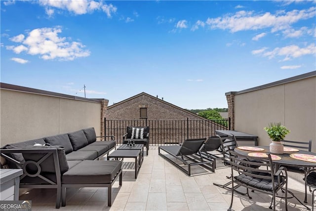 3637 Habersham Rd NW Unit 46, Atlanta, GA 30305 - view of patio / terrace featuring an outdoor living space