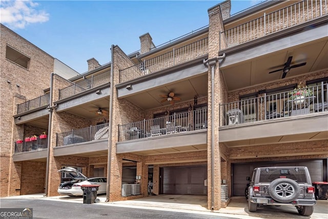 view of property with a garage