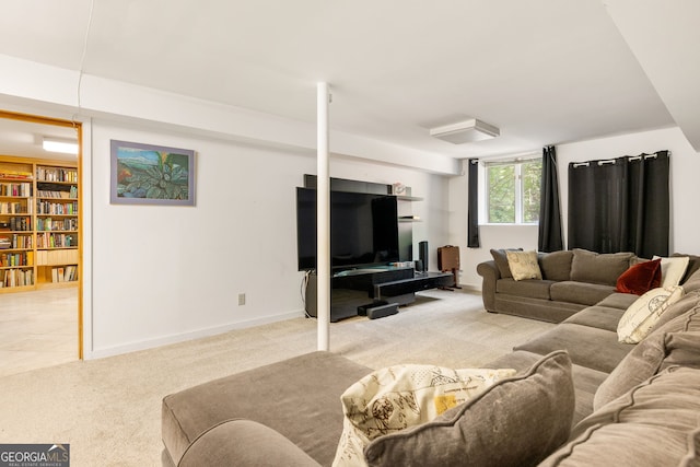 view of carpeted living room