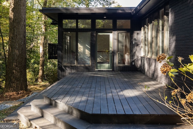 view of wooden deck