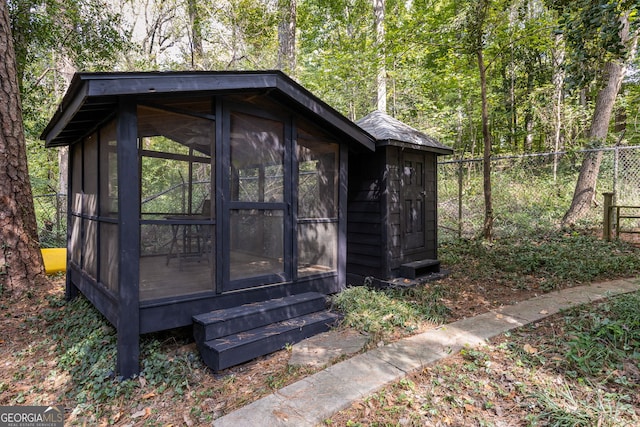 view of outbuilding