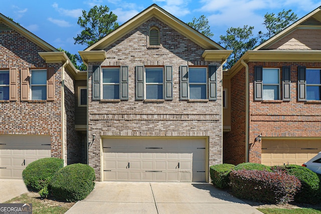 view of property featuring a garage