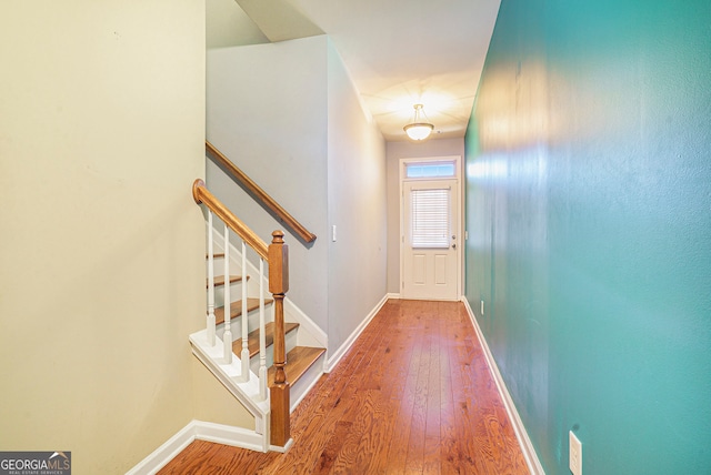 interior space featuring wood-type flooring