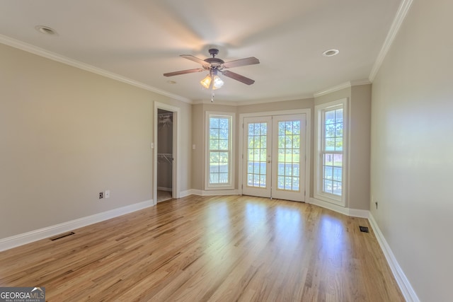 1201 Keencheefoonee Rd, Rutledge, GA 30663 - unfurnished room featuring light wood-style flooring, visible vents, baseboards, and ceiling fan