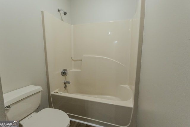 1201 Keencheefoonee Rd, Rutledge, GA 30663 - full bath with toilet, wood finished floors, and shower / bath combination