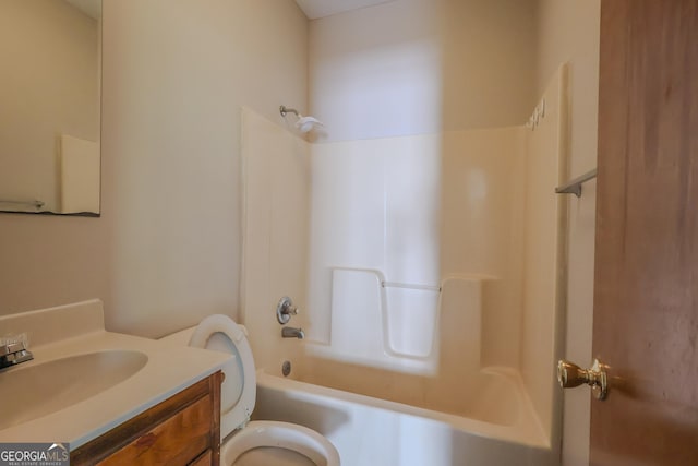 1201 Keencheefoonee Rd, Rutledge, GA 30663 - full bathroom with shower / bath combination, vanity, and toilet