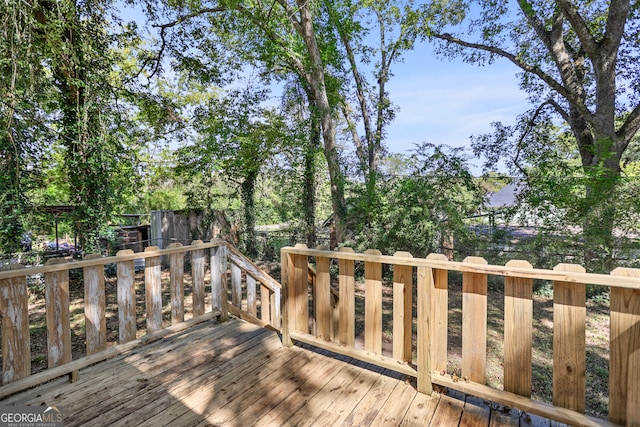 view of wooden terrace