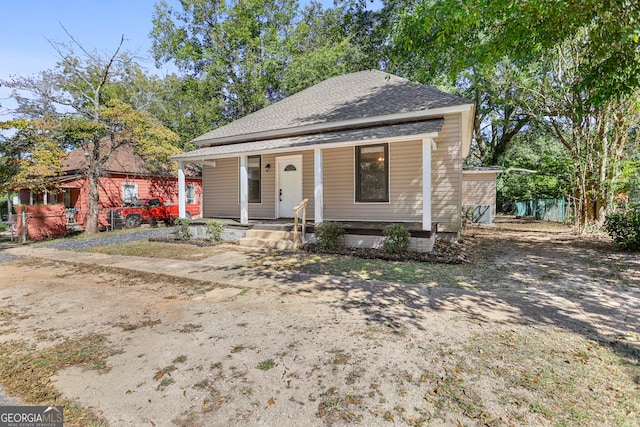 bungalow-style house featuring covered porch