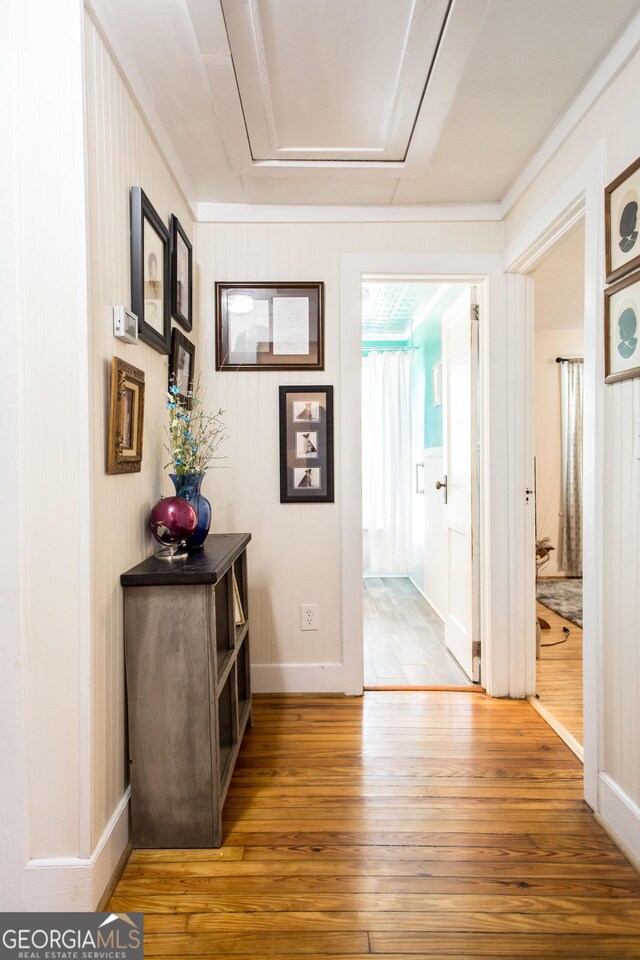 5605 Ga Highway 121, Blackshear, GA 31516 - hallway featuring wood-type flooring and baseboards