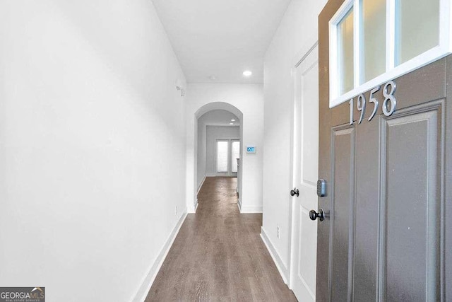 1958 Dillon Dr, Lithonia, GA 30058 - hallway with wood-type flooring