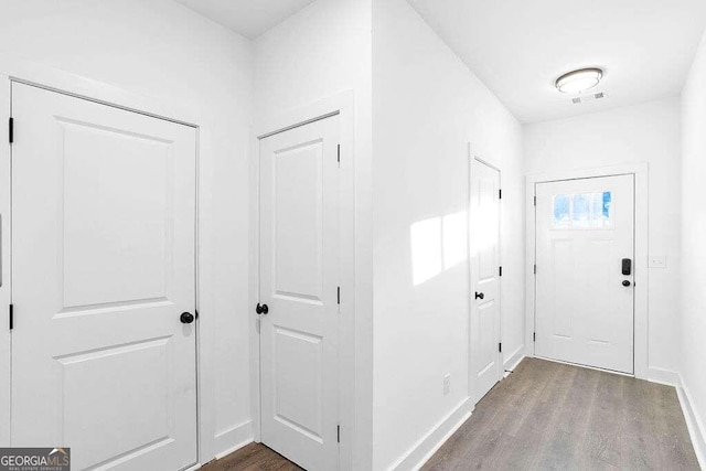 interior space with wood-type flooring