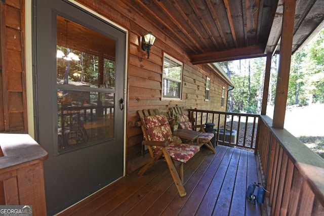 view of wooden terrace