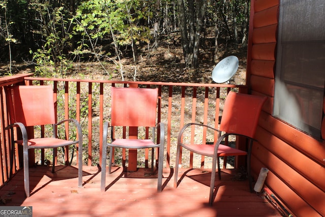 view of wooden terrace