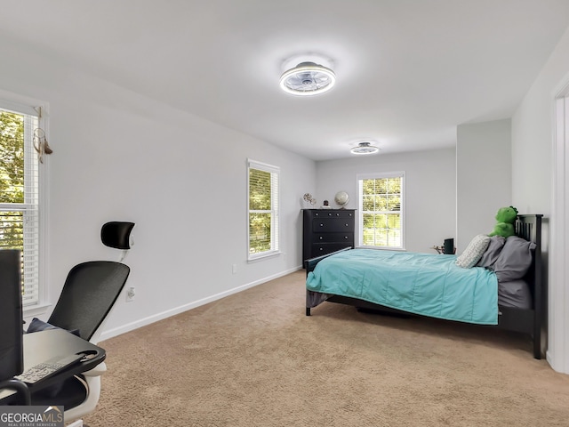 view of carpeted bedroom