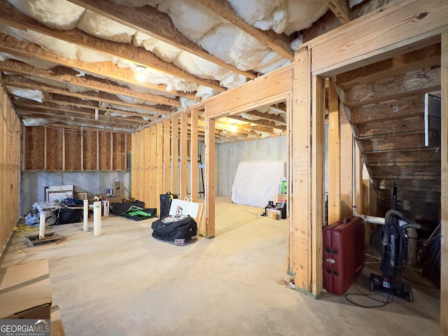 view of basement