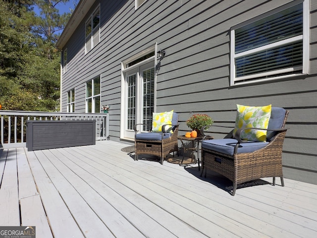 deck with outdoor lounge area